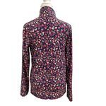 J Crew Abstract Colorful Floral Tissue Turtleneck Long Sleeve Shirt size Medium Photo 4