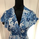 America & Beyond‎ Womens Dress S Blue Floral V Photo 3