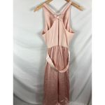 Vera Wang White by Pink Belted Bow Detail Maxi Gown Dress Size 14 Photo 8