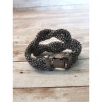 Vintage Bracelet / Bangle Dark Grey Knot Design Statement Chunky Bracelet Gray Photo 2