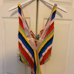 The Bikini Lab NWT Palm Springs One Piece Swimsuit Striped Plunging Size Medium Photo 5