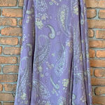 Rena Rowan Vintage Purple Paisley Floral Skirt Boho Chic Summer Midi Size 14 Photo 0