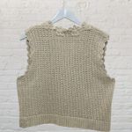 Croquet Club Vintage Silk Crochet Vest L • Ivory Handcrafted Boho Chic Size L Photo 3