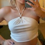 Princess Polly  White Halter Tank Top Photo 0