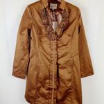 Lucy Paris  Bronze Rosette Satin Jacket in Size Small NWT Photo 3