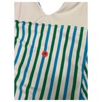 Loft Beach Swimsuit Womens 16 Blue Green Striped 1 Piece V Neck Halter Vacation Photo 3