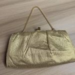 Vintage Gold Lame Evening Handbag Purse Kiss Clasp Clutch Photo 0