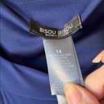 Bisou Bisou FINAL MARKDOWN  Royal Blue Ruched Long Sleeve Dress 14 Photo 4