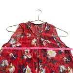 The Kooples Silk Floral Tank Top Red Spring Flower Size M Exposed Zipper Photo 8