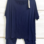 Neiwei Soft Navy Blue 2pc Pajama Sleep Set Size 2XL‎ Capri Pants + T Shirt Photo 0