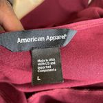 American Apparel Women's Burgundy Ponte Margot Long Sleeve Wrap Dress Size Large Photo 5