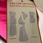 Rene Ruiz Hand Draped 2 in 1 Zip Off Stretch Knit Dress Pink Women’s Sz 6 NWT Photo 10