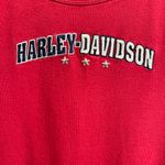 Harley Davidson Vintage Red White Blue Patriotic Stars Embroidered Logo Tank Top Photo 2