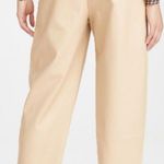 Cult Gaia ππ Cleo Pant Ash High Rise Pleated Faux Leather Trousers Large L NWT Photo 1