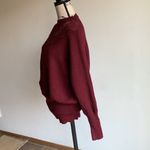 Suzanne Betro Lace Collar Burgundy Sweater Size L/XL NWT Photo 4