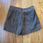 Intermix brown goat suede tie-waist shorts size small Photo 4