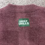 Daily Drills  Single Button Ribbed Burgundy Cardigan Sweater in Wine New XS/S Photo 8