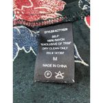 ASTR the Label Babydoll Blouse Medium Black Floral Blouson Sleeve Boho Office Photo 5