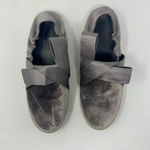 Mercedes Castillo Jamilla Velvet Bow Sneakers Gray Size 7.5 Photo 1