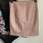 Armani Exchange New Mauve Pink Vegan Snakeskin Embossed Leather Zip Mini Skirt Photo 7