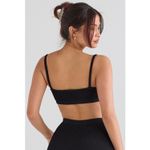 House Of CB House‎ of CB Mischa Black Ribbed Knit Bralette Size Large Photo 2