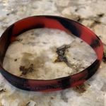 Disney Dream INAUGURAL Rubber Silicone Sport Bracelet Mouse Ears Red & Black NOS Photo 4