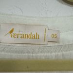 Verandah White Cotton Boho Swimsuit Coverup Womens OS Beachy Embroidered Dress Size M Photo 4