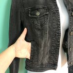 American Eagle Black Denim Jacket Photo 6