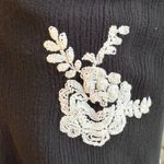 Free People  Austin Black Swing Mini Dress with White Embroidery size XS Photo 7