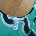 Diane Von Furstenberg  DVF Bastiaan Green Silk Tank Top Size 8 Photo 3