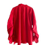 Fabletics  Womens Red 1/2 Zip Nylon Ruched Sleeves Sporty Danielle Jacket Size M Photo 1