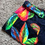 Farm Rio Belted Wrap-Effect Pleated Floral-Print Linen Mini Skirt Size Medium Photo 1