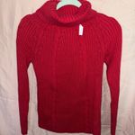 Liz Claiborne Red textured turtle neck sweater Photo 0