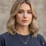 Women's Unbranded Silver Tone Cross Necklace One Size Photo 0