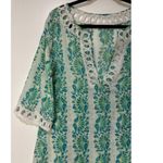 Calypso Christiane Celle Women's Size 2 Cotton Tunic Cover Up Top Vintage Multi Green Size M Photo 3