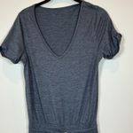 Vuori Vw424 Charcoal Grey Athleisure Knit Short Sleeve V Neck Jumpsuit XS Photo 1