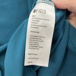 FIGS Tela Scrub Top Button Down Short Sleeve Pacific Blue Women's XS Photo 3