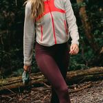 NWT Free People In The Zone Zip Up Fleece XS Beige Pink Lightweight Outerwear Photo 0