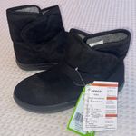 Crocs LODGEPOINT Black Faux Suede Leather Ankle Boots Size 5 Women’s NEW! Photo 5