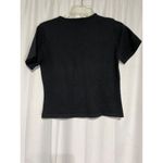 Casual Corner Sweater Small Black Embroidered Roses Wool Blend Knit Sweater Photo 3