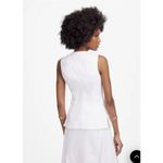 Madewell  Denim High Crewneck Vest in Tile White Size 0 #NU424 Photo 3