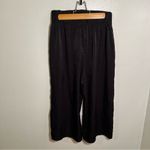 West Kei Cropped Wide Leg High Rise Tie Waist Pants Black S Photo 7