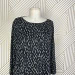 Clara Sun Woo Black‎ Brushstroke Printed Knit Tunic Dress Size US Medium Black Photo 3