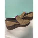 Bionica Women Gallant Bronze Shimmer Leather Shoes Size 8 Brown Wedge S Photo 4