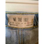 We The Free | Light Wash Distressed Button-Up Denim Mini Skirt Size 30 Photo 4