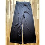 Lafayette 148 Silk Drawstring Wide Leg Pants Black Size M Photo 2