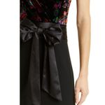 Ramy Brook Paige Floral Velvet Jumpsuit Satin Bow Women's 4 Black Sleeveless NWT Photo 8