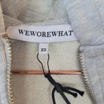 We Wore What NWT Cropped Half Zip Fleece Cotton Hoodie Long Sleeve XS Heather Grey Photo 9