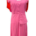 Bottega Veneta New Two-Tone Barbie Pink Cut-Out Midi Dress, US 2/IT 38 Photo 0
