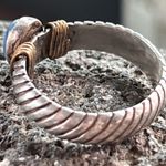 Vintage Sterling 12K Blue Kyanite Twisted Rope Ring size 8 Silver Photo 9